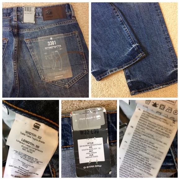G-Star Raw Men 3301 Deconstructed Slim Straight - Picture 8 of 8